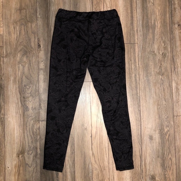 Champion Black/Gray Paisley Print Duo Dry Leggings - Picture 6 of 7